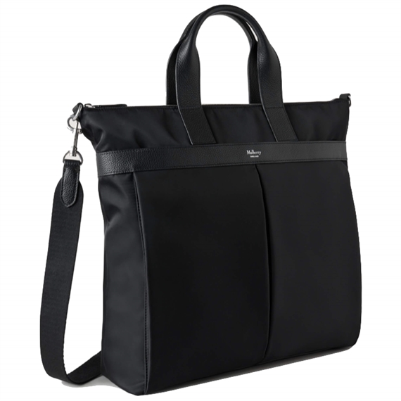Mulberry Nylon Zipped Tote Black